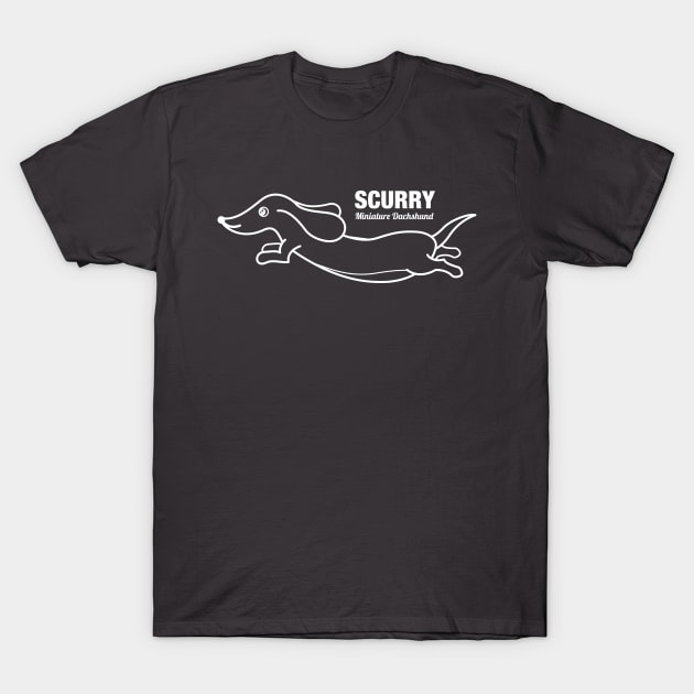 Miniature Dachshund SCURRY T-Shirt by t-shirts-cafe